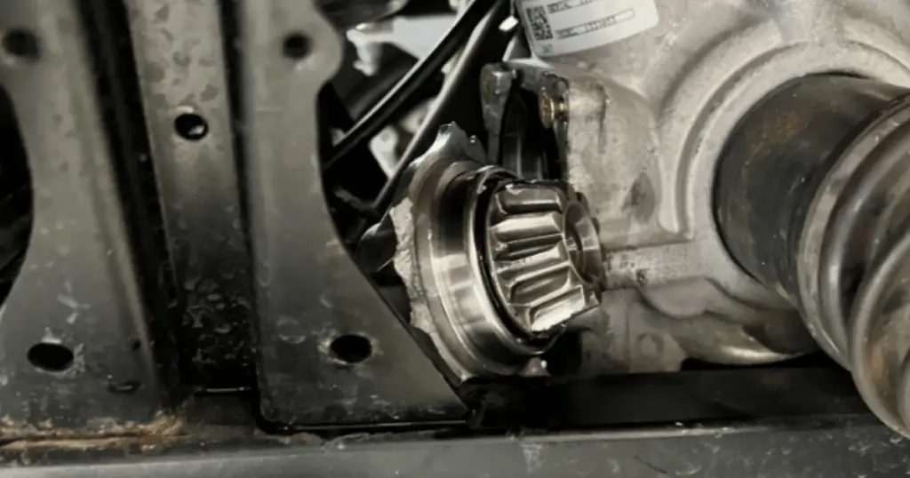 Worn differential gear from a Polaris Ranger