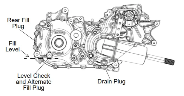 diagram infographic breakdown of a rear differential from a Polaris Ranger