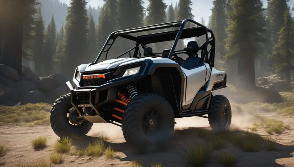 The Honda Pioneer 520's electrical systems and features are shown with visible signs of malfunction and problems