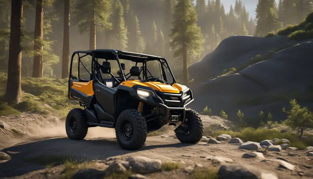 The Honda Pioneer 700 4 is showcased in action, highlighting its performance and specifications