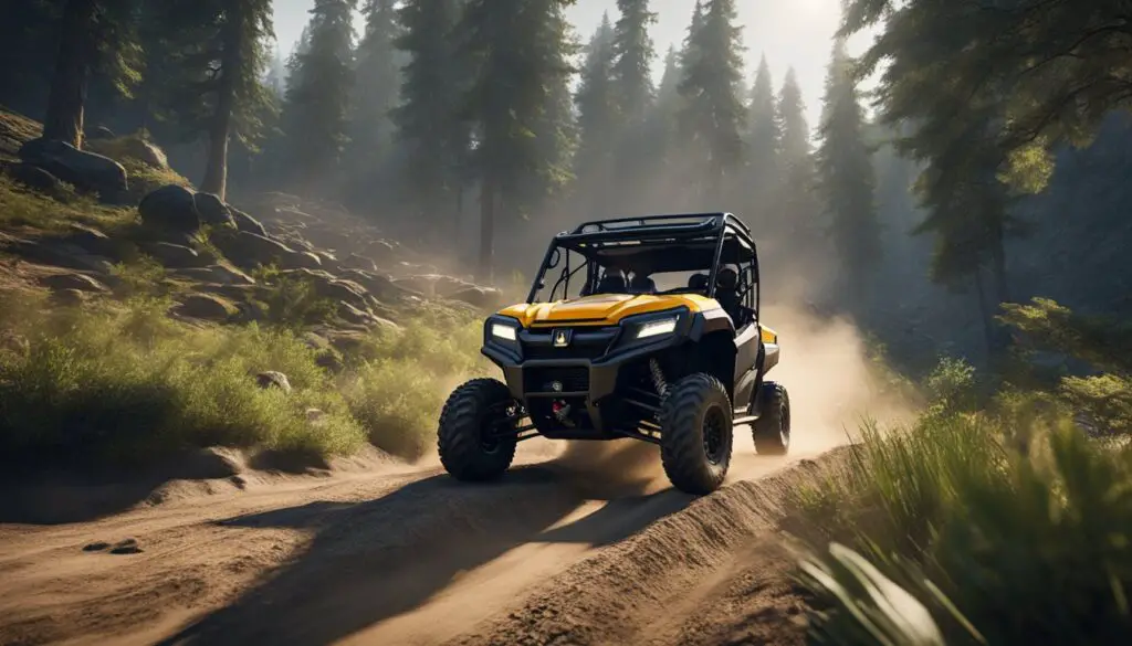 The Honda Pioneer 700 is shown navigating rugged terrain, towing heavy loads, and carrying passengers, highlighting its versatility and practicality