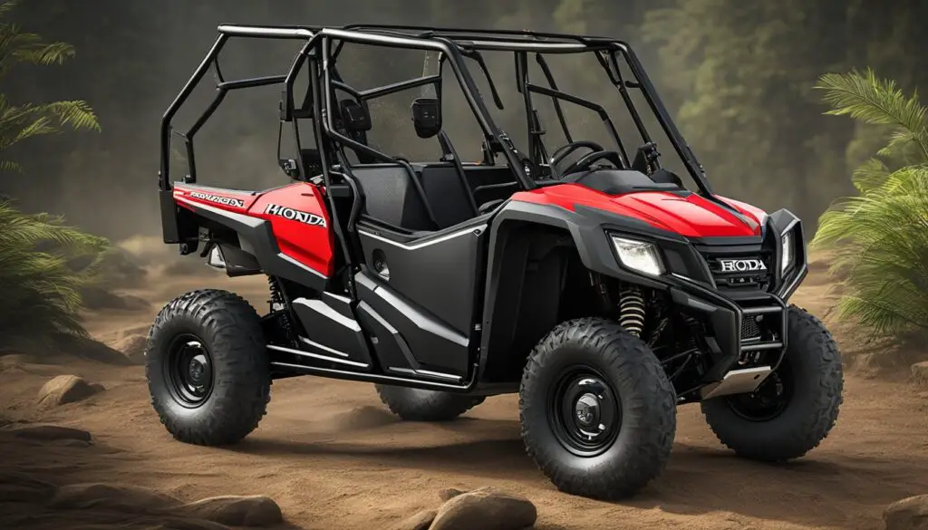 The Honda Pioneer 500 stands out among other UTVs with its compact size and versatile capabilities. Its sturdy frame and reliable engine make it a top choice for off-road adventures