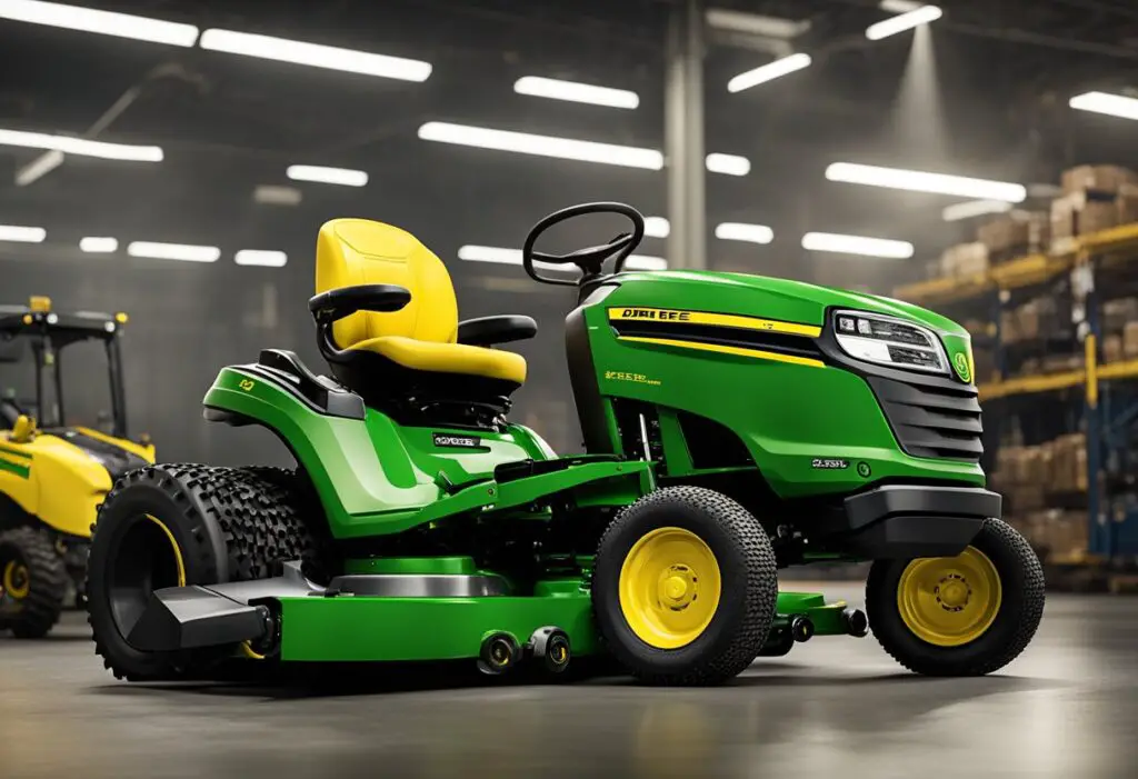 The John Deere z515e mower sits idle, surrounded by frustrated owners seeking warranty and support for its ongoing problems