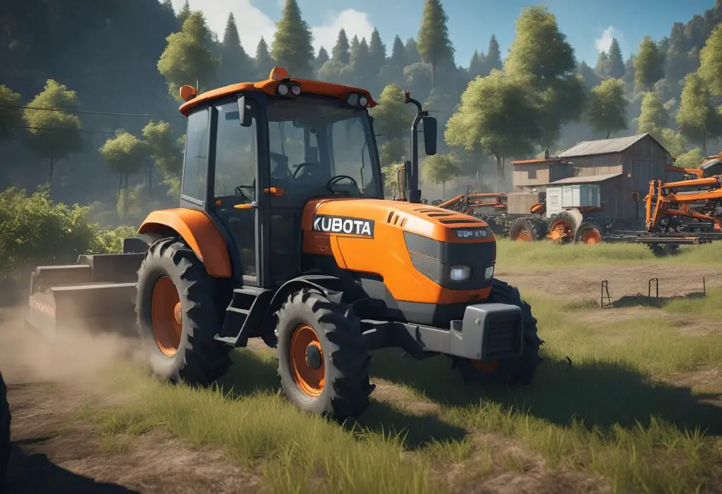 The Kubota L4701 tractor sits idle with a dead battery, while electrical wires and components show signs of wear and corrosion