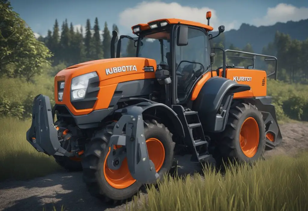 The hydraulic and transmission systems of the Kubota B2601 are intricately connected, with various components interlocking and functioning together