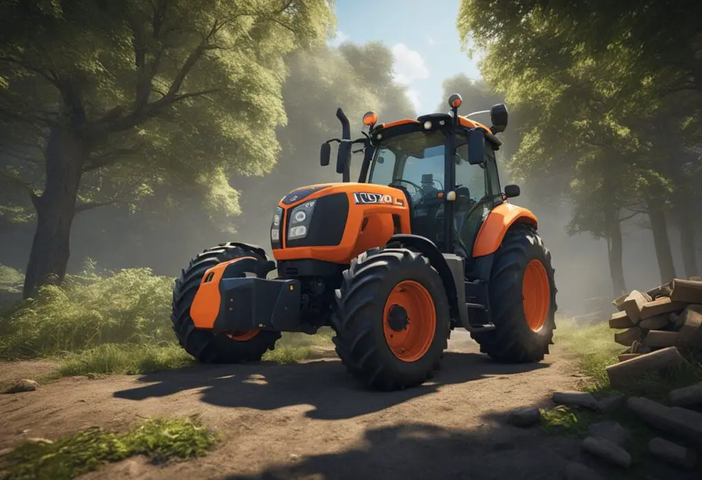 The hydraulic and transmission systems of the Kubota B2601 are intricately connected, with various components interlocking and functioning together