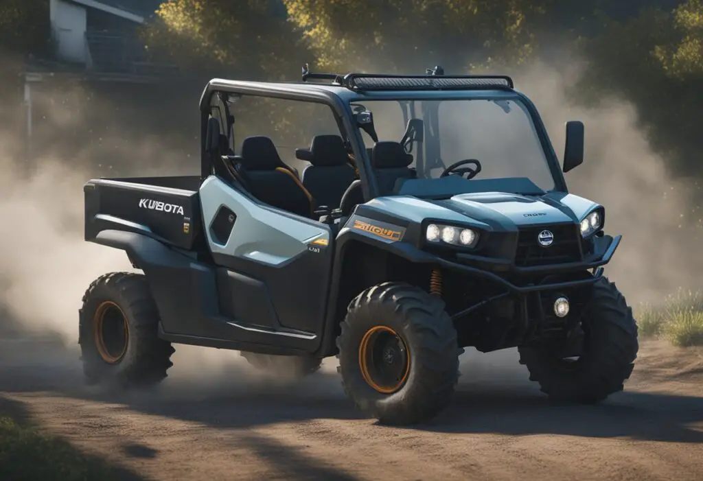 The Kubota RTV X1100C's electrical system malfunctions, causing sparks and smoke