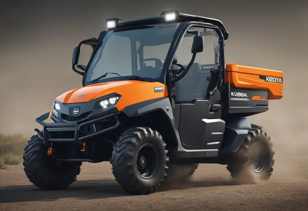 The Kubota RTV X1100C is surrounded by leaking hydraulics and transmission fluid systems