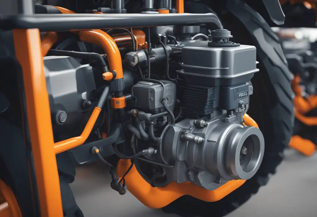 The hydraulic system of a Kubota L3560 is malfunctioning, with attachments lying idle nearby