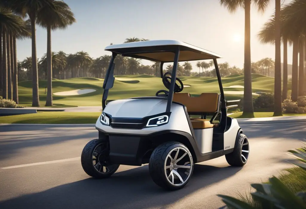 Evolution Golf Carts is owned and produced by a reputable company, with a sleek and modern factory setting, showcasing state-of-the-art technology and efficient production processes