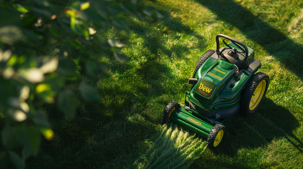 John Deere D130 lawn mower cutting grass unevenly. Highlight issues like scalping, mowing stripes, and unlevel deck, with a focus on troubleshooting solutions.